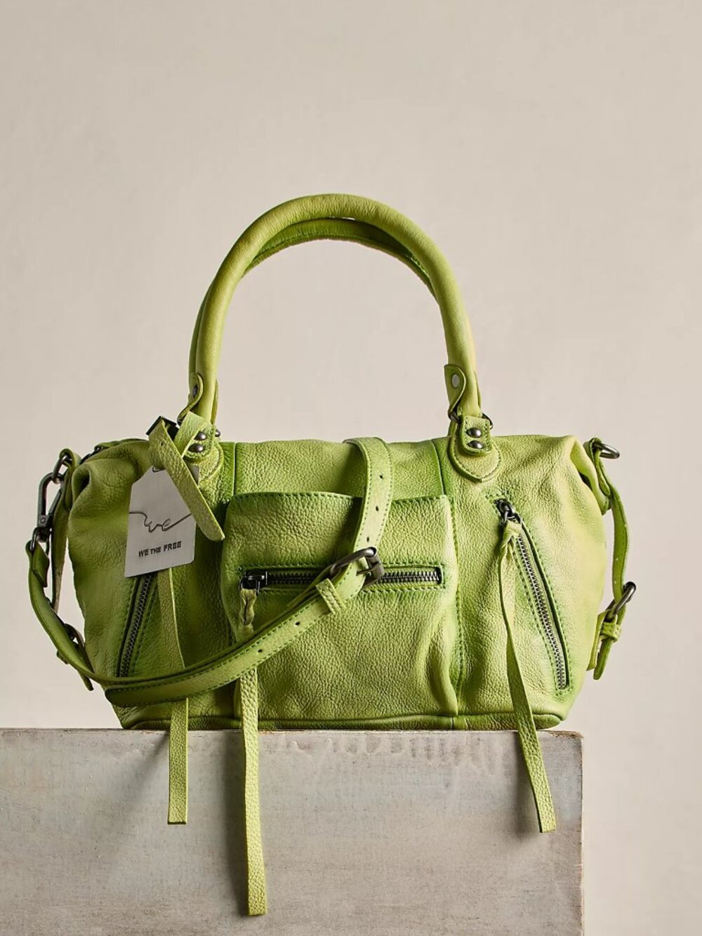 FREE PEOPLE We The Free Baby Emerson Tote Bag In 🔥 Matcha Green 🔥 NWT